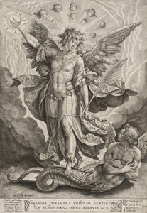 San Michele trionfante sul drago da Hieronymus or Jerome Wierix