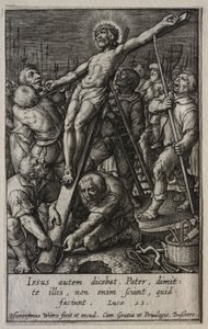 La Passione: Cristo crocifisso da Hieronymus or Jerome Wierix