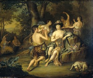 Pastore e Pastorelle in un Paesaggio da Hieronymus van der Mij