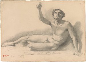 Studio di un nudo maschile da Hilaire Germain Edgar Degas