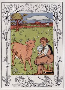 Il vecchio e sua moglie (litografia a colori)
