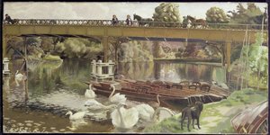 Cigni, Ponte di Cookham da Hilda Carline