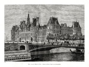 Hotel de Ville, Parigi, Francia, 1886
