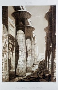 Sala ipostila, Tebe, Karnak, Egitto, 1841 da Himely