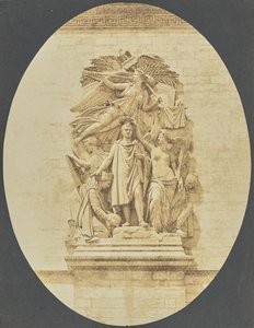 [Particolare di "Le Triomphe de 1810", di Jean-Pierre Cortot, Arco di Trionfo]. da Hippolyte Bayard