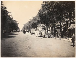 Omnibus su un boulevard a Parigi, c.1890 da Hippolyte Blancard