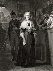Maria Antonietta davanti al Tribunale Rivoluzionario, 14 ottobre 1793, inciso da William French (c.1815-98)