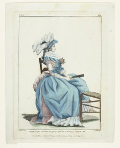 Galleria delle Mode e Costumi Francesi 1787, TTT.388: La bella Sophie in attesa... da Hippolyte Le Bas
