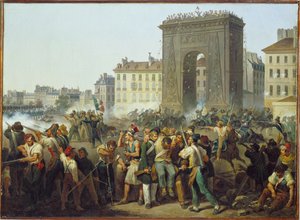 Combattimenti alla porta della città di St. Denis il 28 luglio ... da Hippolyte Lecomte