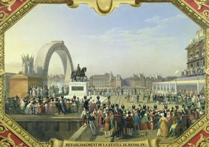 Ristabilimento della Statua di Enrico IV (1553-1610) sul Pont Neuf, 25 agosto 1818