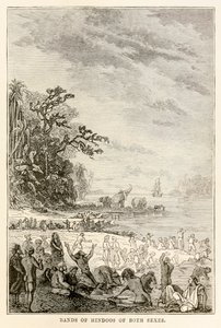 Bande di indù di entrambi i sessi, da Il giro del mondo in ottanta giorni di Jules Verne (1828-1905), 1873 da Hippolyte Leon after Benett