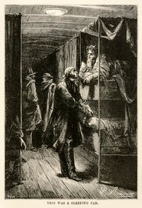 Questa era una carrozza letto, da Il giro del mondo in ottanta giorni di Jules Verne (1828-1905) inciso da Adolphe François Pannemaker (1822-1900), 1873 da Hippolyte Leon after Benett