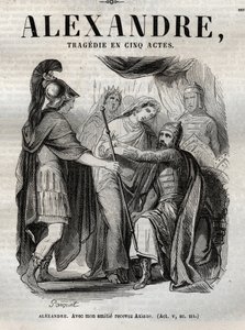 Alessandro. Con la mia amicizia ricevi Axiane - Alessandro il Grande tragedia in cinque atti - incisione in 