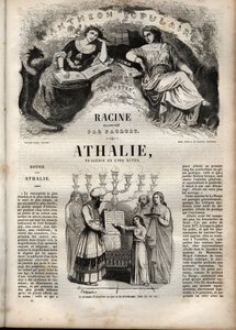 Athalie tragedia di Jean Racine in cinque atti - incisione in "Opere di Jean Racine" illustrata da Pauquet e nota di Emile de La Bédollière - 1851