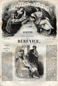 Berenice tragedia in cinque atti - incisione in "Opere di Jean Racine" illustrata da Pauquet e nota di Emile de La Bedolliere - 1851