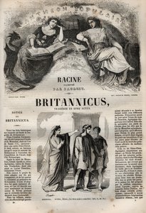 Britannicus tragedia in cinque atti - incisione in 