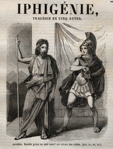 Ifigenia tragedia di Jean Racine - incisione in "Oeuvres de Jean Racine" illustrata da Pauquet e nota di Emile de La Bedolliere - 1851 da Hippolyte Louis Pauquet
