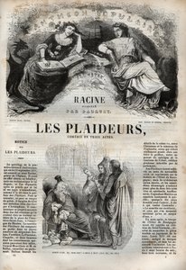 Les Plaideurs (1668) commedia in tre atti - incisione in 