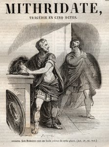 Mitridate tragedia in cinque atti di Jean Racine - incisione in 
