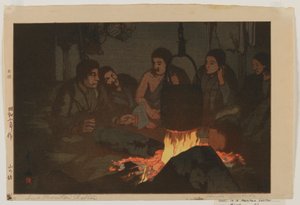 In un rifugio di montagna, era Showa da Hiroshi Yoshida