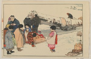 Slitta, era Showa da Hiroshi Yoshida