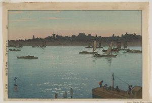 Fiume Sumida - Pomeriggio, dalla serie, Dodici Scene di Tokyo, era Taisho