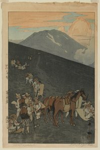 Umagaeshi, dalla serie, Dieci vedute del Monte Fuji, era Showa