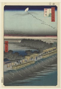 Veduta del Nihondijk presso Yoshiwara da Hiroshige (I) , Utagawa