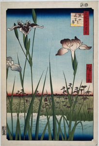 Iris a Horikiri (cento famosi paesaggi di Edo) da Hiroshige (I) , Utagawa