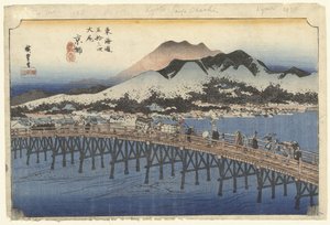 Kyoto, il grande ponte di Sanjo da Hiroshige (I) , Utagawa