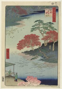 Terreni del tempio del santuario Akiba a Ukiji da Hiroshige (I) , Utagawa