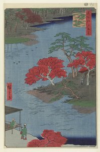 Tempelgronden van het Akiba heiligdom te Ukiji (Honderd beroemde gezichten op Edo) da Hiroshige (I) , Utagawa