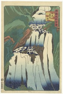 Cascata Kirifuri a Nikko da Hiroshige (II) , Utagawa