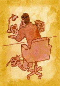 Un romanziere che scrive manoscritti, 2016