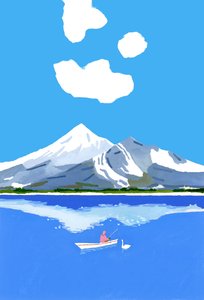 Pesca sul lago invernale