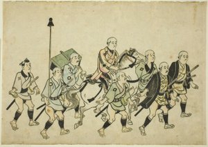 Processione di un Daimyo da Hishikawa Moronobu
