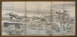 Paesaggi delle quattro stagioni: primavera ed estate, periodo Edo, fine XVIII-inizio XIX secolo da Hishikawa Sori