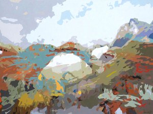 Paesaggio oscuro - 12, 2024 (olio su tela)