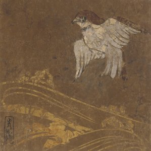 Onde e uccello, periodo Edo, fine XVI-inizio XVII secolo da Hon