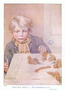 Sette piccoli pelosi, illustrazione da 