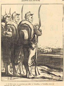 A Parigi non potevamo... andare a Versailles... da Honoré Daumier