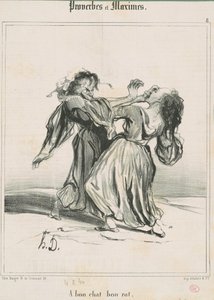 A buon gatto buon topo da Honoré Daumier