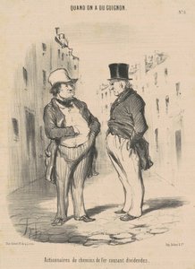 Azionisti delle ferrovie che discutono dei dividendi da Honoré Daumier
