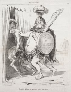 Attualità: Achille si ritira nella sua tenda da Honoré Daumier