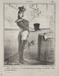 Attualità n. 249: Dicono che presto sarò ridotto a scambiare la mia corona..., 1855 da Honoré Daumier