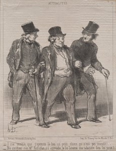 Attualità n. 7: Mi sembra di notare un cagnolino lì che non è museruolato!..., 1852 da Honoré Daumier