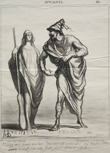 Attualità, tavola 181: Cosa mi prendi per! Prendi il mio braccio da Honoré Daumier
