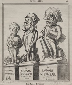 Attualità tavola 98: Statue del futuro, 1868 da Honoré Daumier