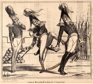 Ammiraglio Alexander Sergeyevich Menshikov in tour di ispezione, 1854