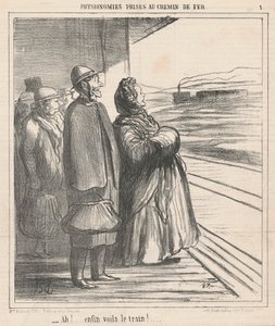 Ah! Finalmente ecco il treno! da Honoré Daumier